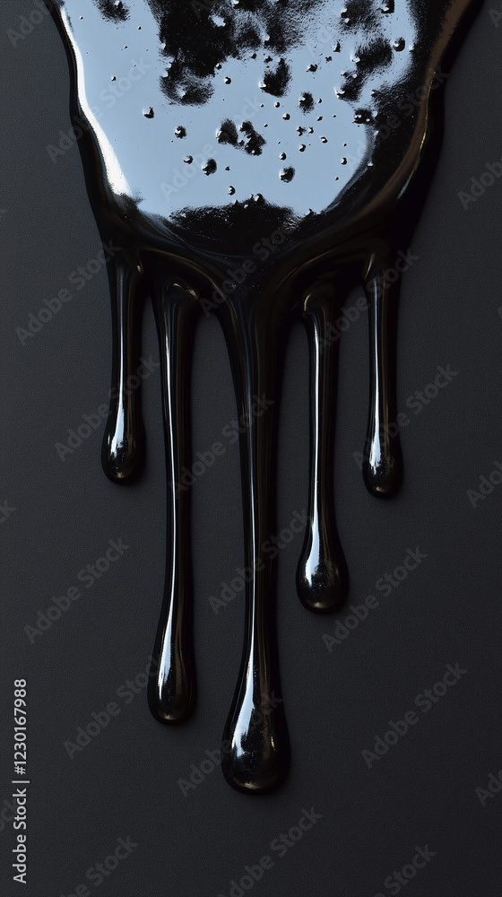 Dark dripping liquid metal with glossy reflective surface Dark dripping liquid metal with glossy reflective surface