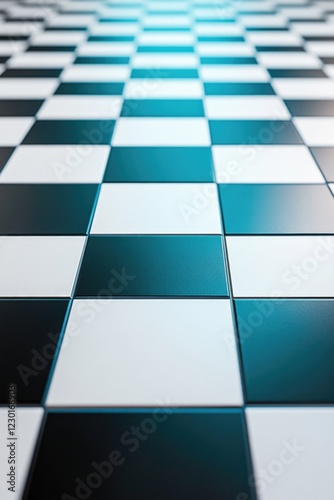 Vintage Checkered Tile Floor