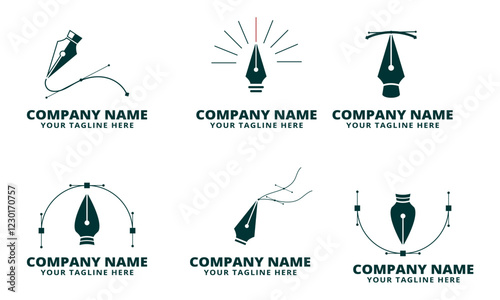 Creative Pen Nib Logo Designs for Professional Businesses and Artistic Branding