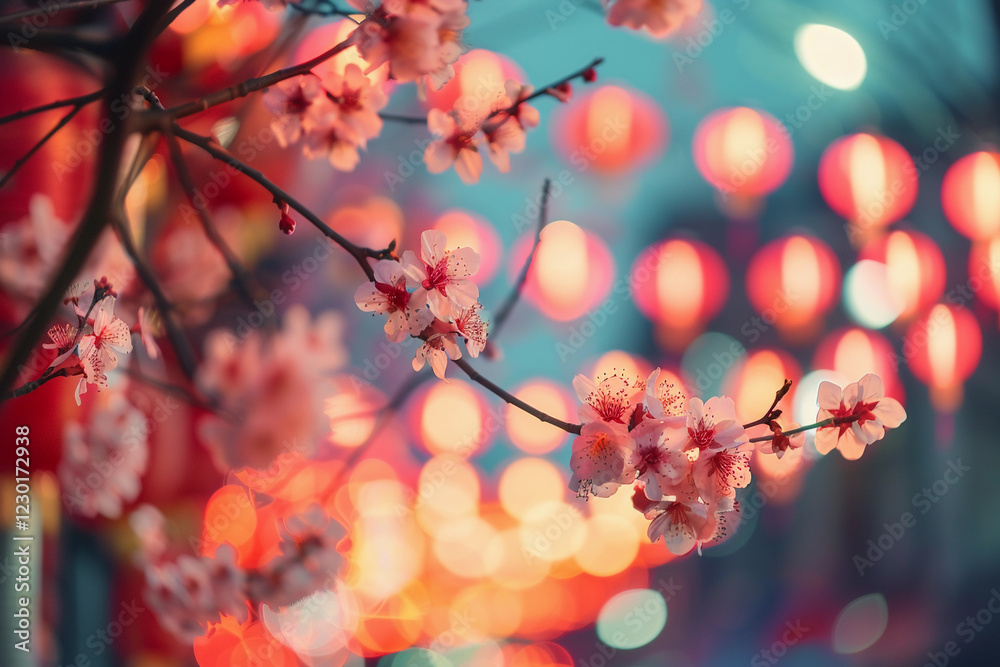 Beautiful holiday composition for happy celebrate chinese festival of lanterns, abstract vivid composition consists of fictional unreal fantastic vision on background Beautiful holiday composition for happy celebrate chinese festival of lanterns, abstract vivid composition consists of fictional unreal fantastic vision on background