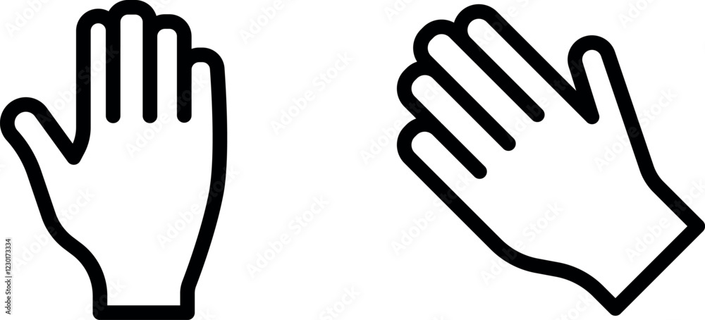 Obraz premium Hand Vector Icon Set – Gesture, Expression, and Human Anatomy Designs