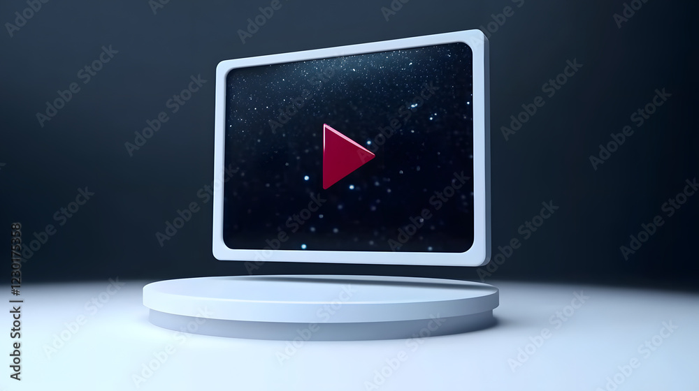3D design of a modern video player frame, showcasing an intuitive media interface, ideal for streaming, video playback, and interactive media experiences in digital environments.
3D design of a modern video player frame, showcasing an intuitive media interface, ideal for streaming, video playback, and interactive media experiences in digital environments.