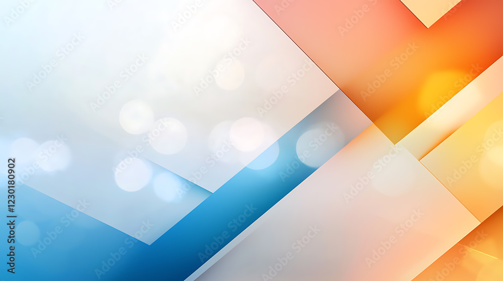 Obraz premium Dynamic market fragmentation represented as abstract glowing geometric shapes in a contemporary digital environment