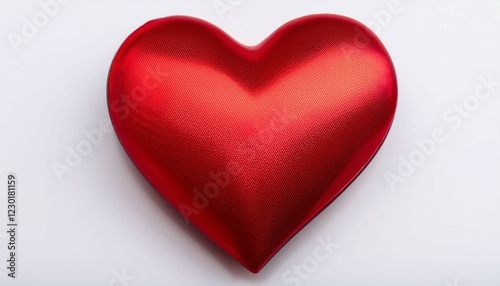 red heart on white background