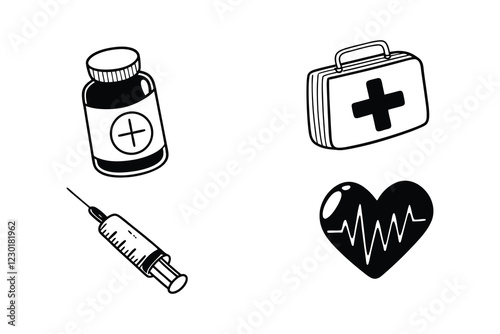 Pharmacy Medicine Icon - Healthcare Vector Image