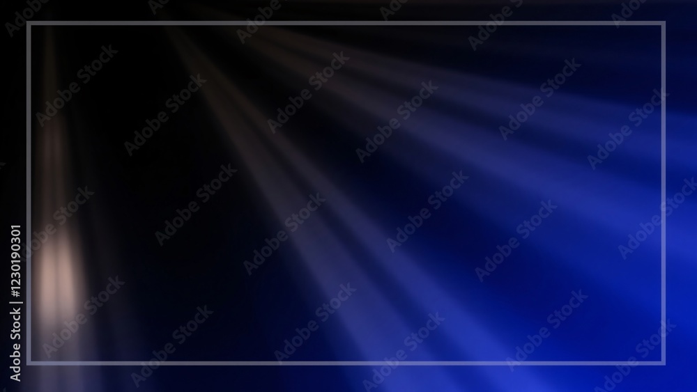 Obraz premium Abstract Blue and Black Light Rays Background