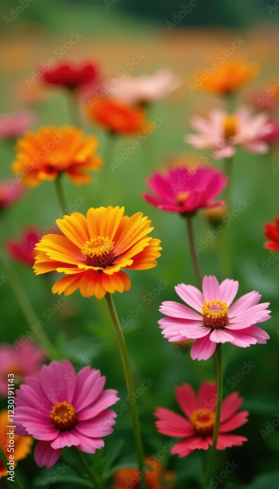 Colorful blanket flower blossoms with intricate details in a field, field, garden, botanical Colorful blanket flower blossoms with intricate details in a field, field, garden, botanical