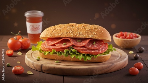 a table has tomatoes and olives on it. photo