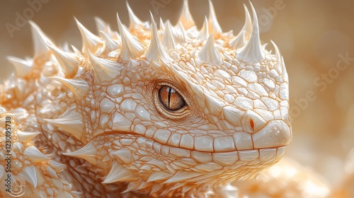 A vector illustration of a spiky thorny devil lizard skin texture with pronounced ridges and horns.