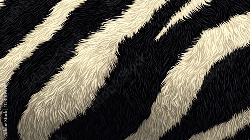 Wallpaper Mural A vector illustration of a striped okapi fur texture with unique black-and-white leg bands. Torontodigital.ca