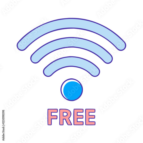 free wifi icon, free wifi vector illustration-simple illustration of free wifi, perfect for free wifi logos and icons