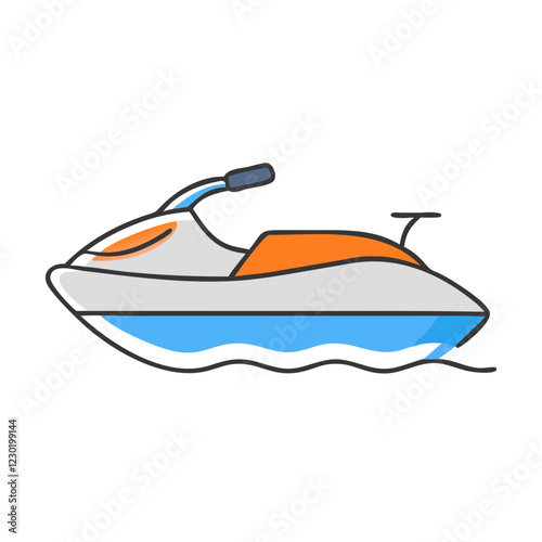 jet ski icon, jet ski vector illustration-simple illustration of jet ski, perfect for jet ski logos and icons