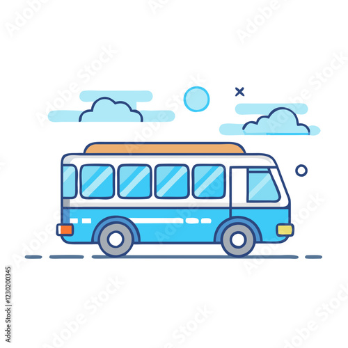 shuttle bus icon, shuttle bus vector illustration-simple illustration of shuttle bus, perfect for shuttle bus logos and icons