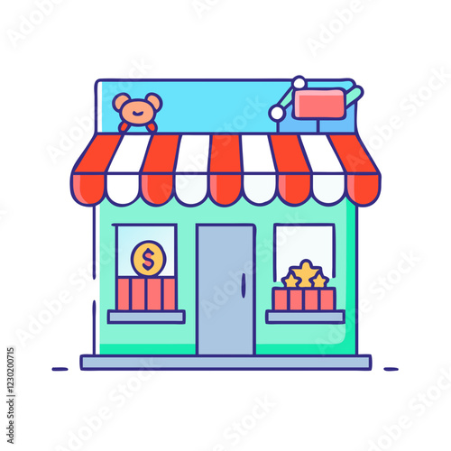 souvenir shop icon, souvenir shop vector illustration-simple illustration of souvenir shop, perfect for souvenir shop logos and icons