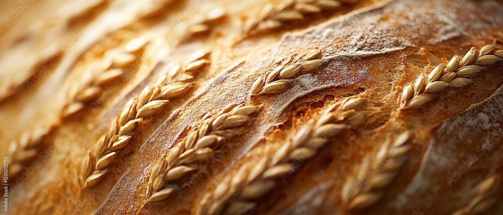 Artisan wheat bread close-up; bakery; rustic background; food photography Artisan wheat bread close-up; bakery; rustic background; food photography