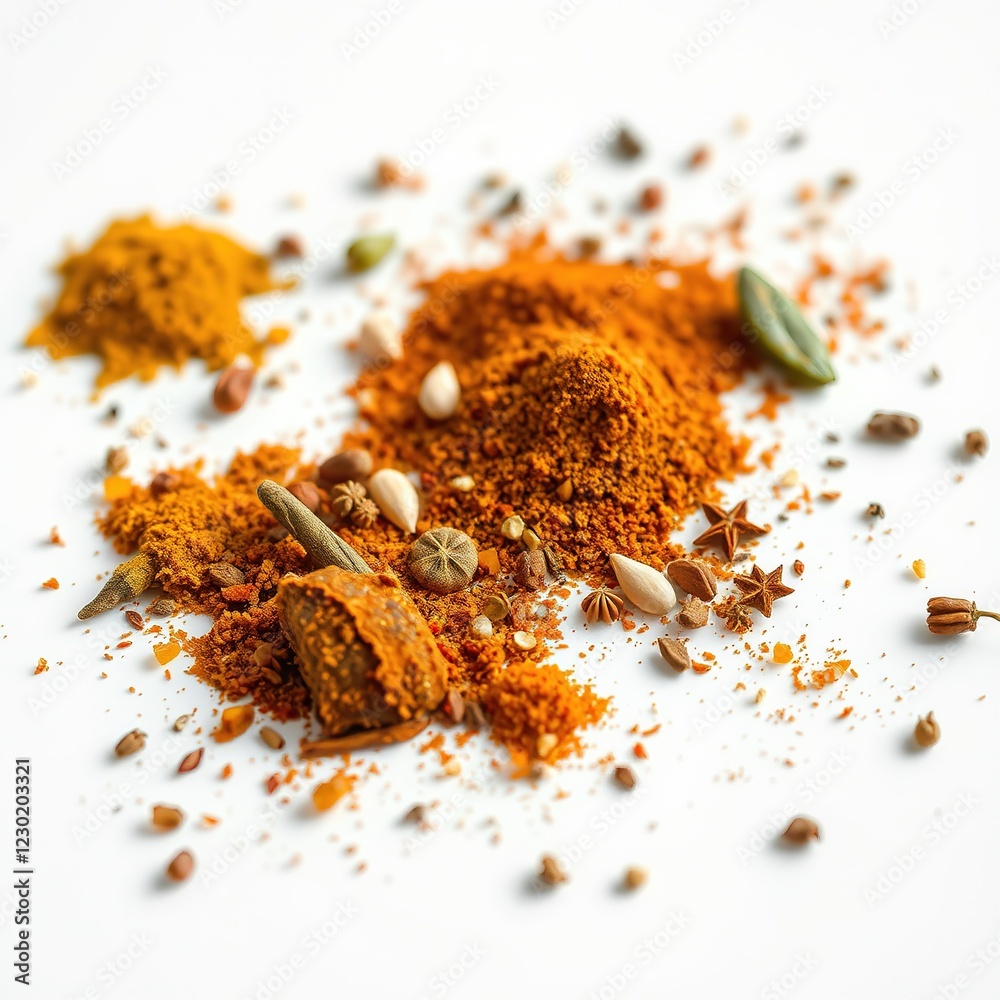 Aromatic Spices Dripping, Seasoning Texture Close-up Aromatic Spices Dripping, Seasoning Texture Close-up