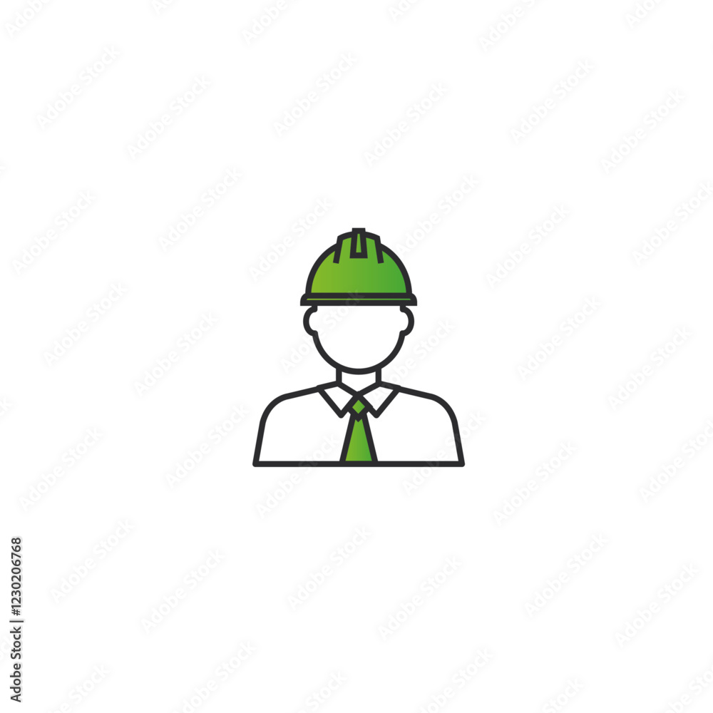 Construction helmet icon flat vector design Construction helmet icon flat vector design