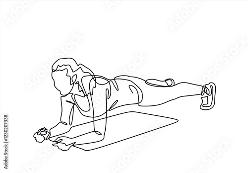 One continuous line drawing of Yoga activity vector illustration. Yoga are combines physical postures, breathing technique, meditation, and philosophical principles. Sport theme design vector concept
