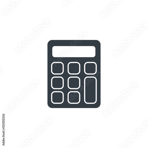 Calculator icon symbol vector illustration isolated on white background