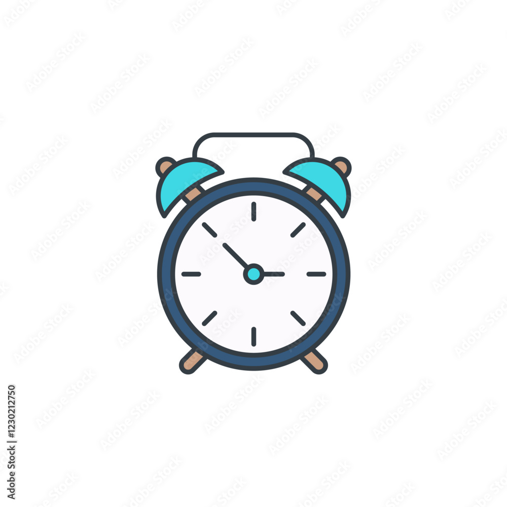 Clock icon symbol vector illustration isolated on white background Clock icon symbol vector illustration isolated on white background