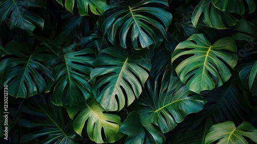 Wallpaper Mural Tropical Leaf Texture: A Lush and Vibrant Green Torontodigital.ca