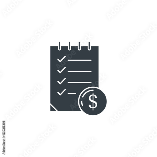 Invoice icon symbol vector illustration isolated on white background