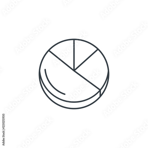 Pie Chart icon symbol vector illustration isolated on white background