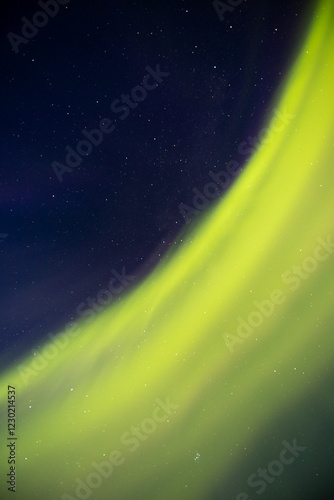 Beeindruckende tanzende Nordlichter am Himmel in Norwegen photo