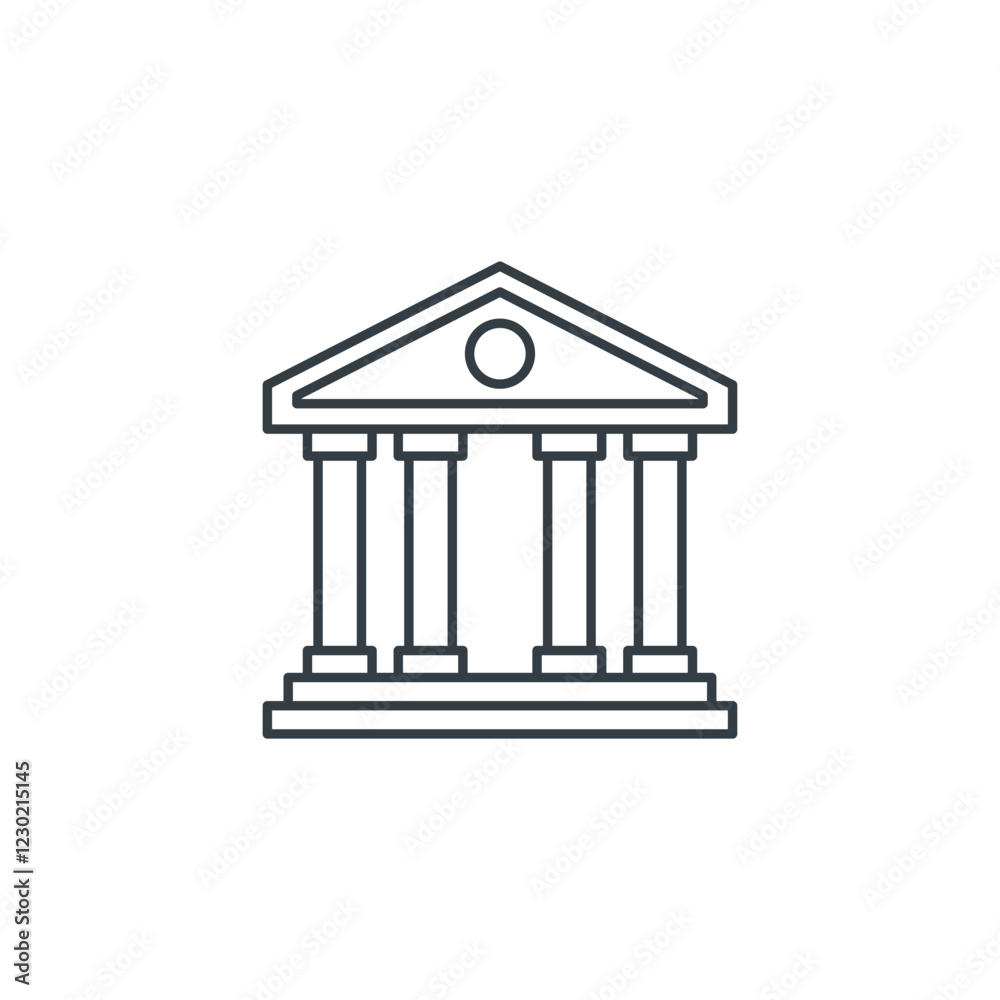 Bank Building icon symbol vector illustration isolated on white background Bank Building icon symbol vector illustration isolated on white background