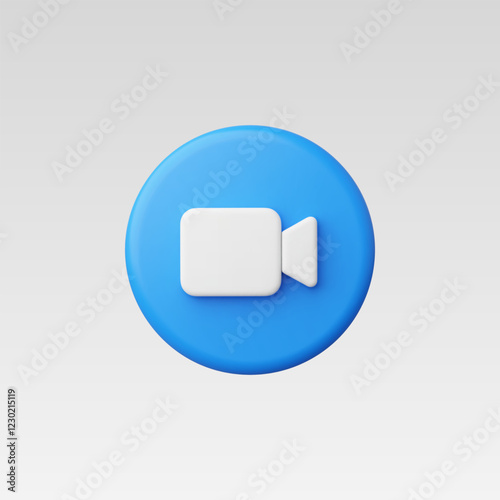 3d Realistic Video Camera icon vector illustration