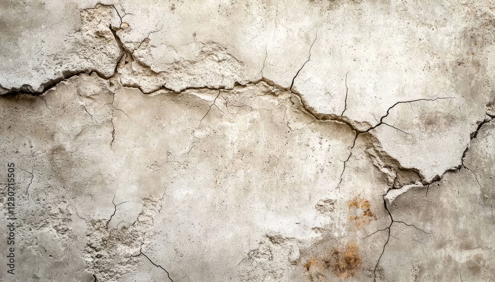 Fototapeta premium Cracked Weathered Concrete Wall Texture Background