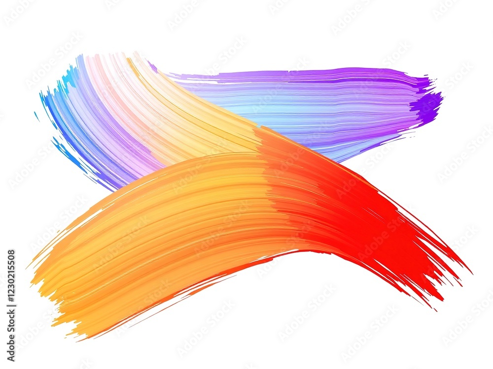 Abstract Paint Strokes - Colorful Artistic Illustrations Abstract Paint Strokes - Colorful Artistic Illustrations