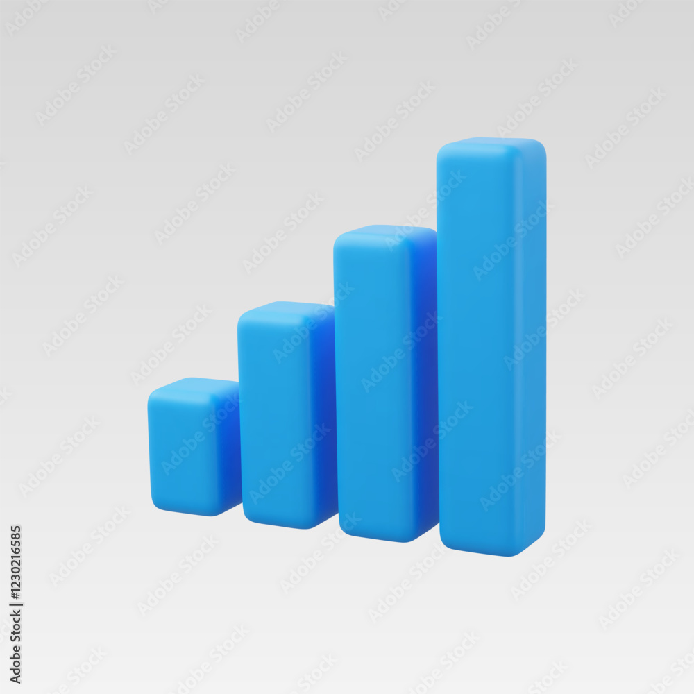 3d Realistic Graph chart vector illustration 3d Realistic Graph chart vector illustration