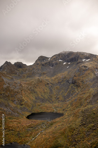 Berg mit kleinem See photo