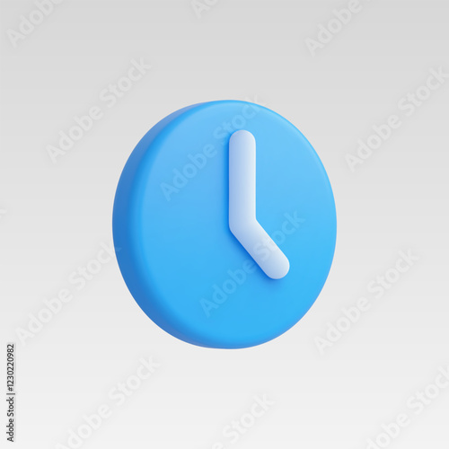 3d Realistic Clock or reminder icon vector illustration