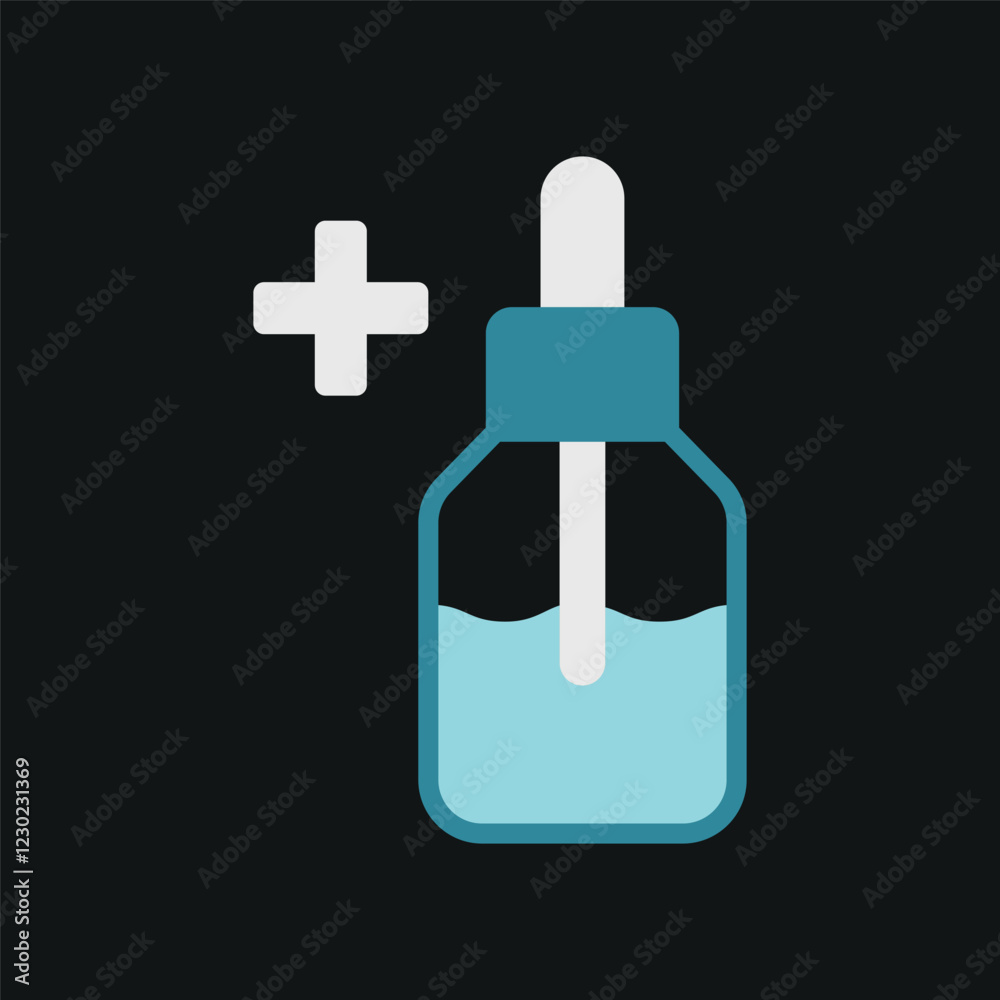 Dropping bottle icon showing fluid in motion, creating a dramatic visual of liquid escaping the bottle Dropping bottle icon showing fluid in motion, creating a dramatic visual of liquid escaping the bottle