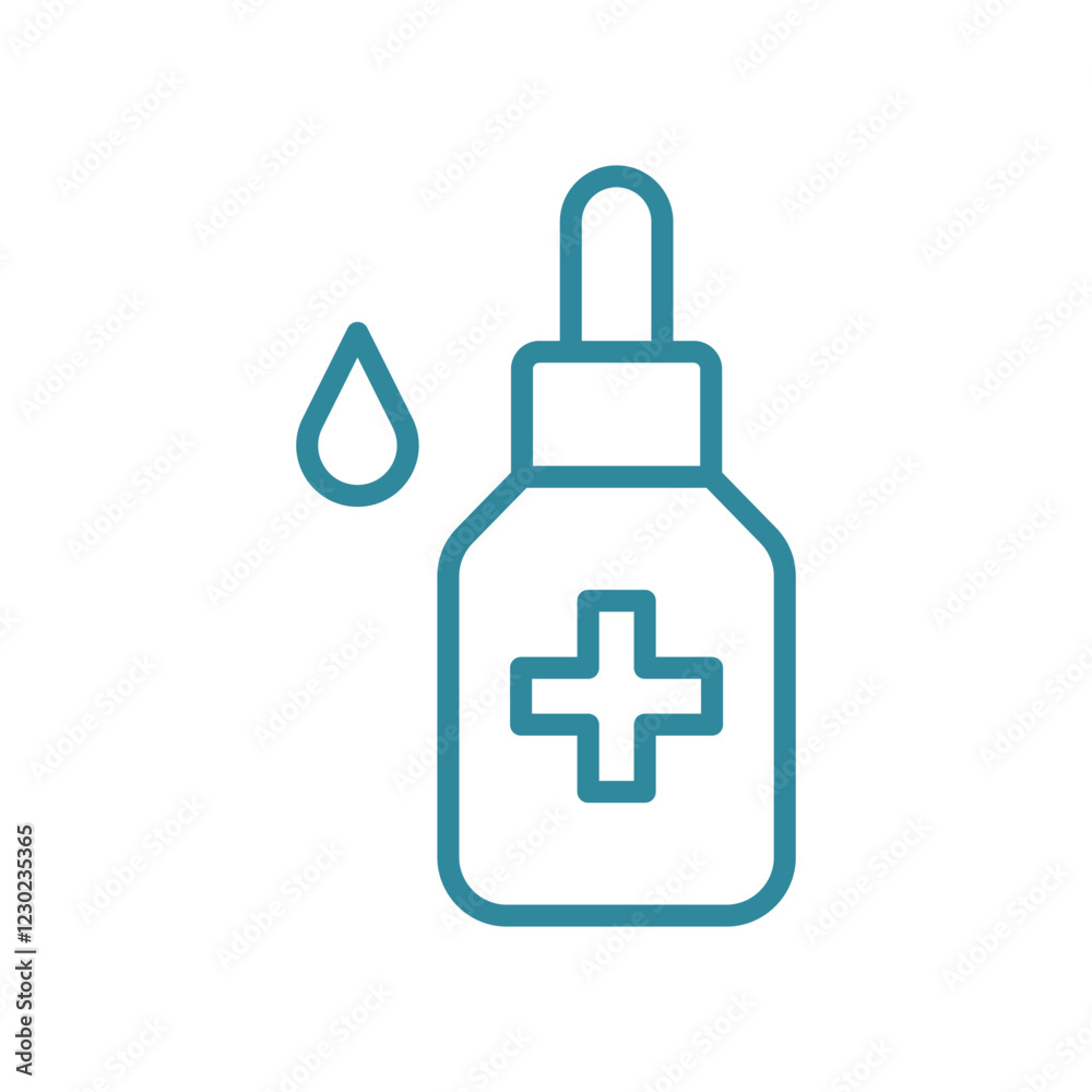 Dropping bottle icon showing fluid in motion, creating a dramatic visual of liquid escaping the bottle Dropping bottle icon showing fluid in motion, creating a dramatic visual of liquid escaping the bottle