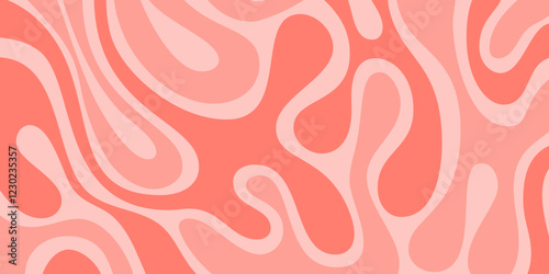 Cool Abstract Psychedelic Background. Vector Design Groovy Pattern Y2k Texture. Hand Drawn Trippy Backdrop.
