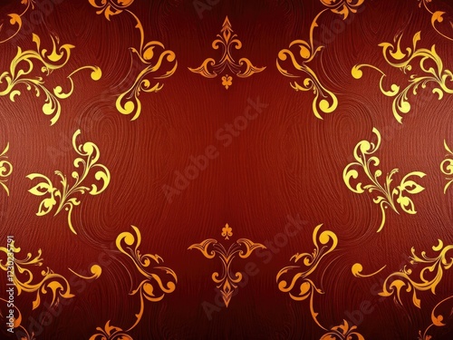 Luxurious Brown Pattern with Golden Inlays, gold inlays, luxurious feel, metallic accents photo