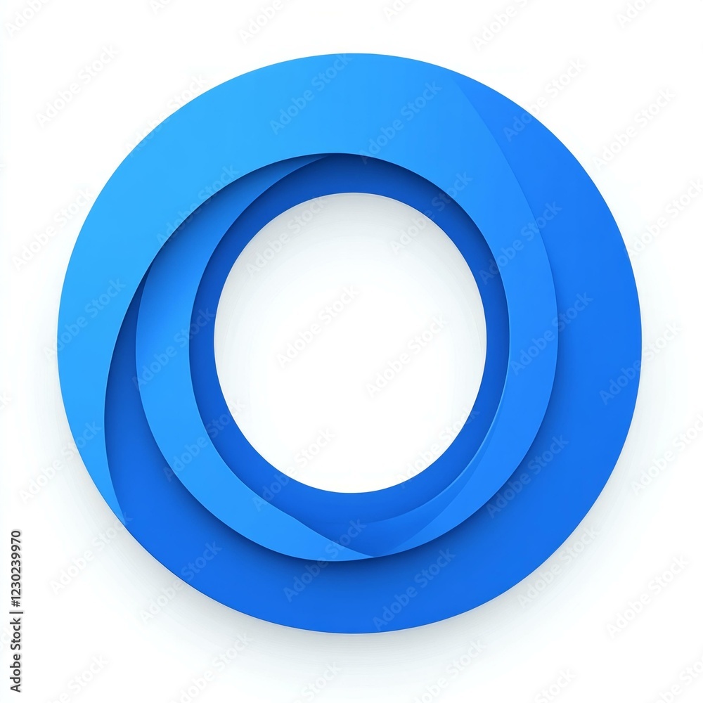 Abstract blue logo design with circular geometric shapes and gradient layers Abstract blue logo design with circular geometric shapes and gradient layers