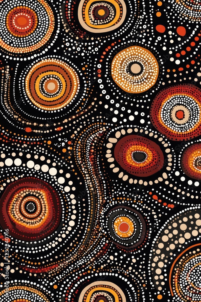Dynamic, multicolored circles creating a sense of movement on a neutral background.