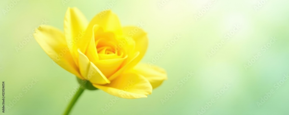 Swirling yellow petals in soft focus with a subtle green undertone on white background, flower, floral Swirling yellow petals in soft focus with a subtle green undertone on white background, flower, floral