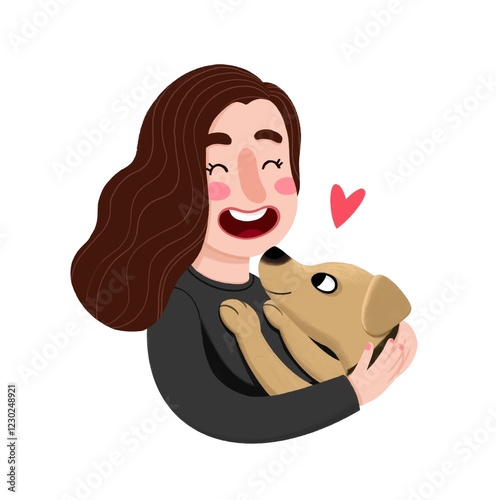 Dog lover illustration photo