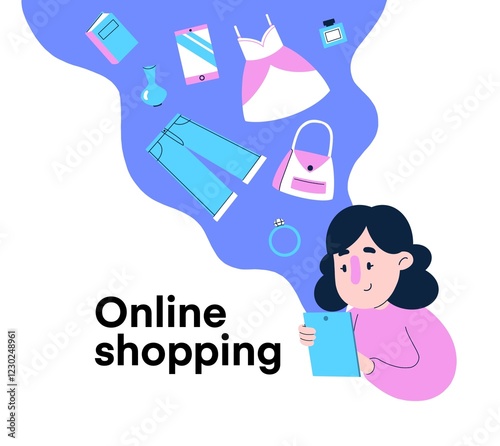 Online shopping illustration