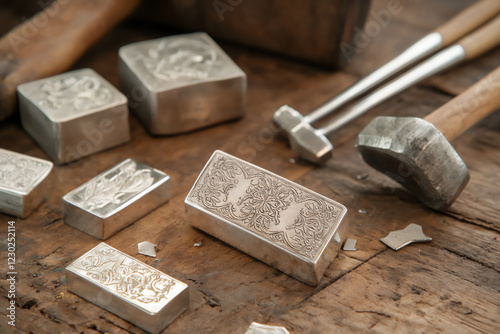  mexican silverworking worktable photo