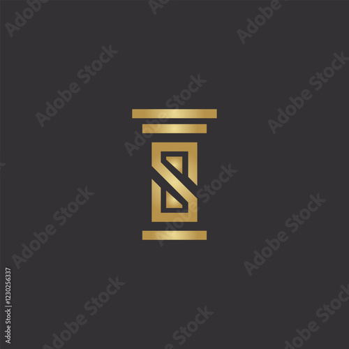 Law Logo Letter S logo fully editable vector template