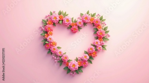 Valentine's day love celebration floral heart arrangement romantic setting beautiful design heartfelt emotion