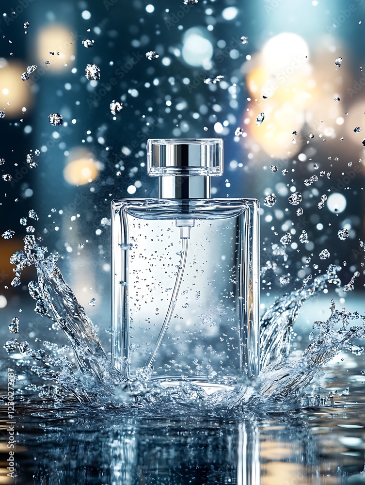 Perfume with Elegant Water Texture Perfume with Elegant Water Texture