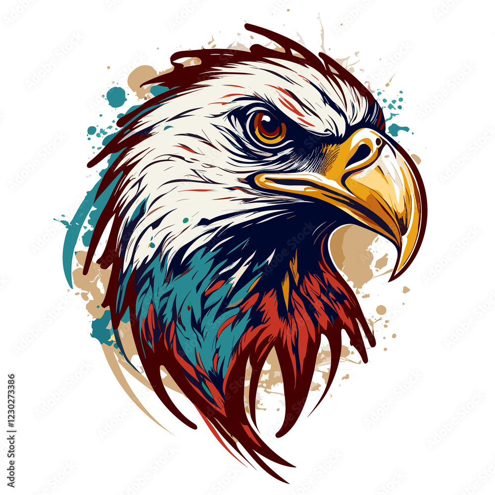 Obraz premium Graffiti Paint Eagle Bird Creative Inspiration