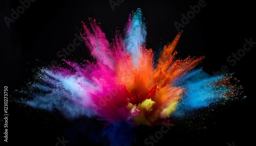 dynamic explosion of colorful powder vibrant abstract spectacle of hues vivid
